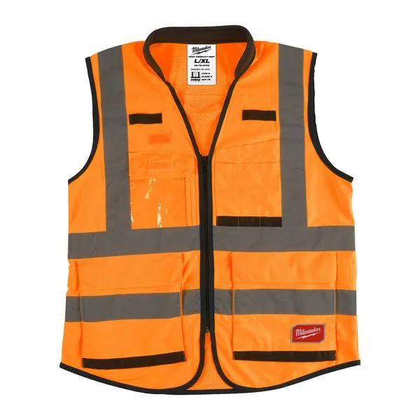 Gilet PREMIUM alta visibilit arancione L/XL