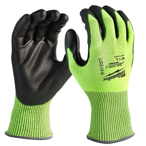 Guanti antitagl.cat.4/D alta visibil. S/7-1pz