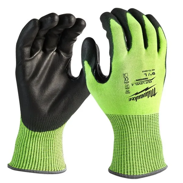 Guanti antitagl.cat.4/D alta visibil. M/8-1pz