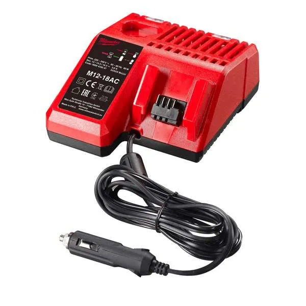 Caricabatterie per auto Milwaukee M12-18 AC Caricabatterie per auto Milwaukee M12-18 AC
