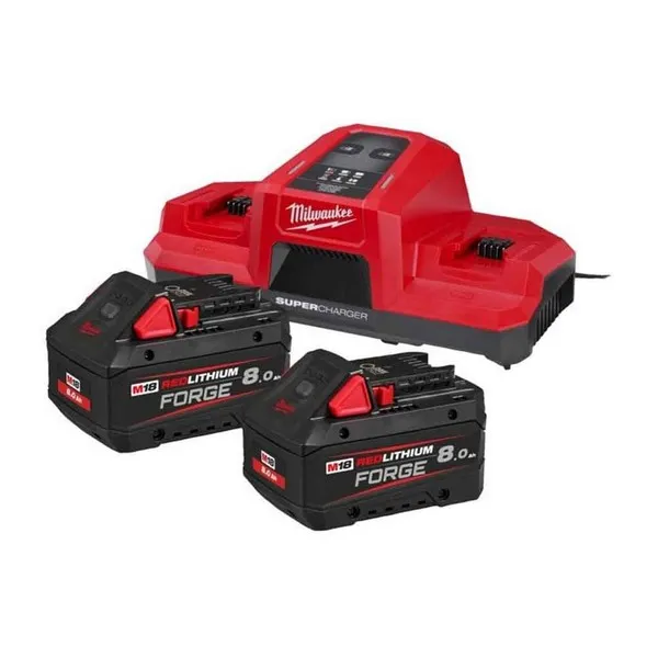 Energy kit 2 batt M18 8Ah + caricabatterie doppio