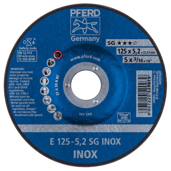 Mole da sbavo E 125-5,2 SG INOX Mole da sbavo E 125-5,2 SG INOX