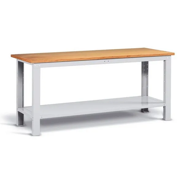 Banco Work Steel faggio 2000 x 750 x 880 Grigio