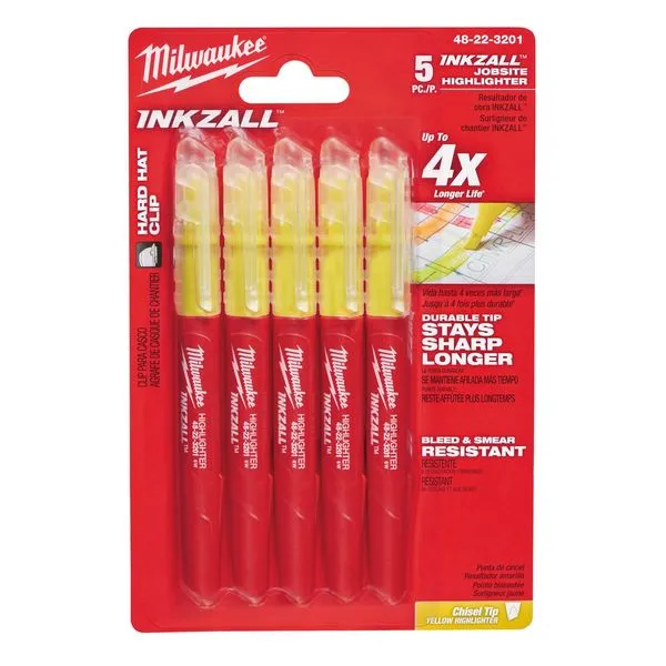 Pennarello evidenziatore - Colore Giallo 5 pz
