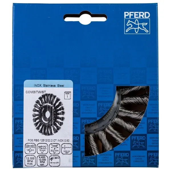 Spazzola a disco CT RBG 125x12x22,2 INOX 0,50 BL.
