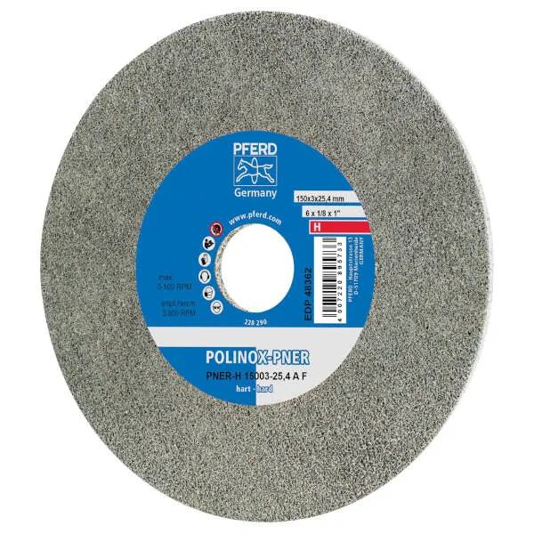 Ruote abrasive compatte PNER-H 15003-25,4 A F