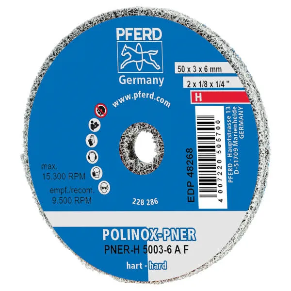 Ruote abrasive compatte PNER-H 5003-6 A F