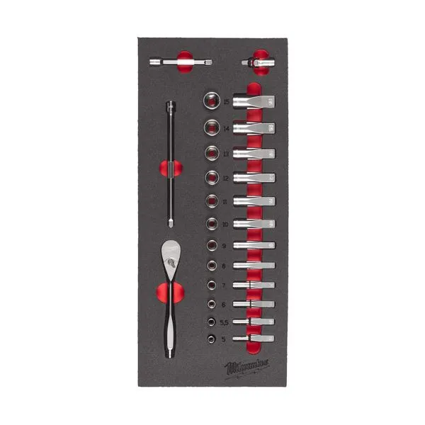 Set cricchetto e bussole 1/4 modulo morbido