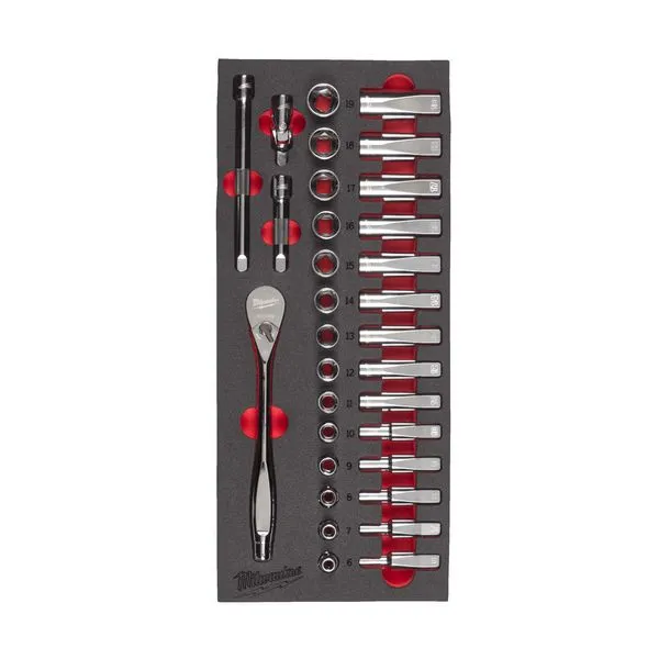 Set cricchetto e bussole 3/8 modulo morbido