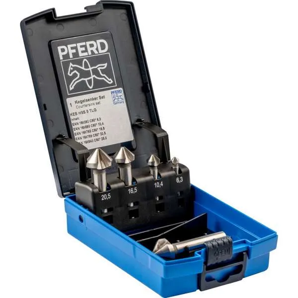 Set di 5 Svasatori PFERD KES HSS DIN 335 C 90