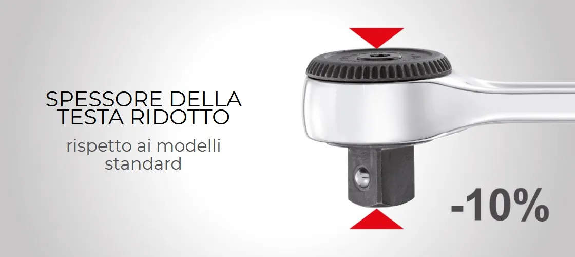 Spessore della testa ridotto